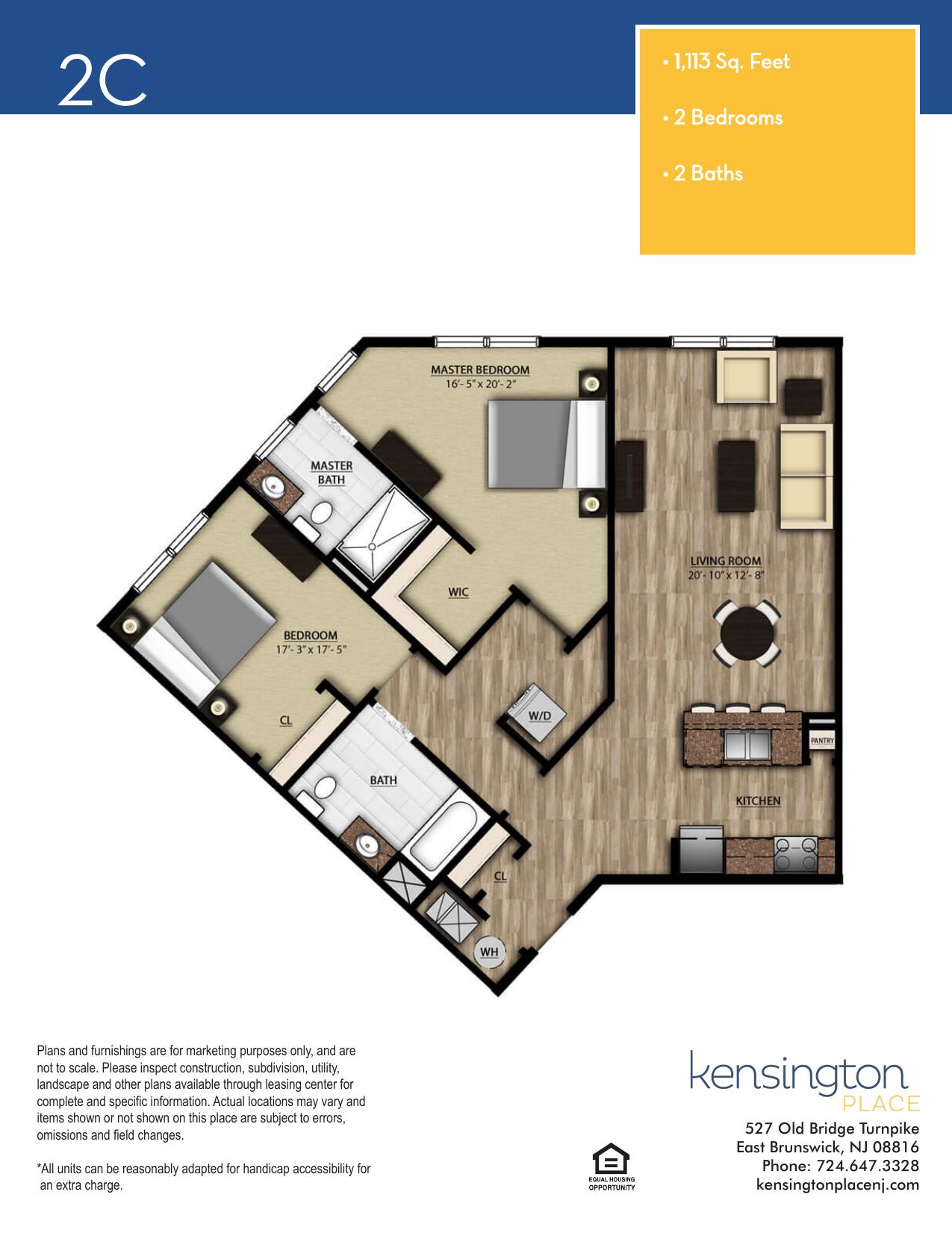 Kensington Place Apartment Floor Plan 2C