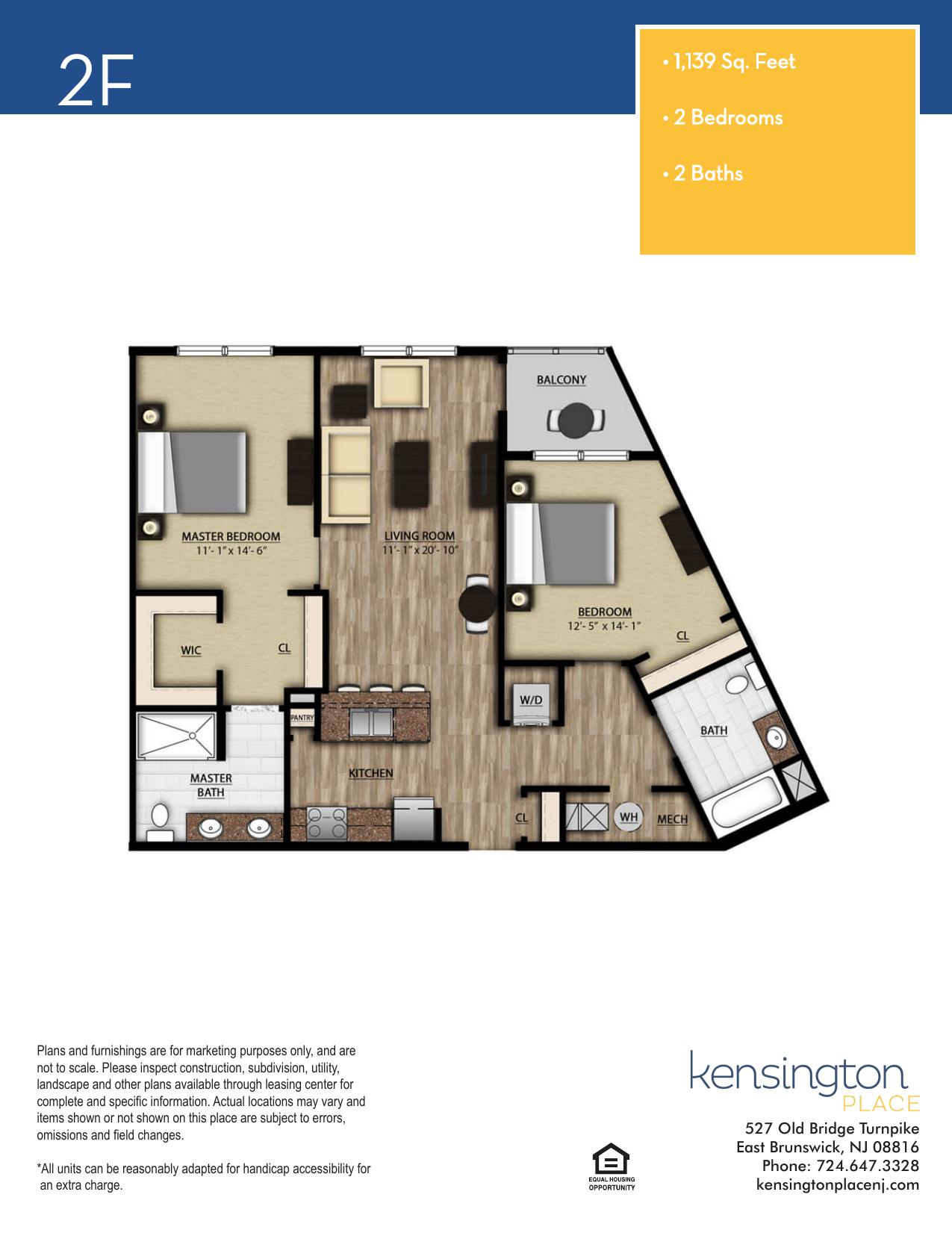 Kensington Place Apartment Floor Plan 2F