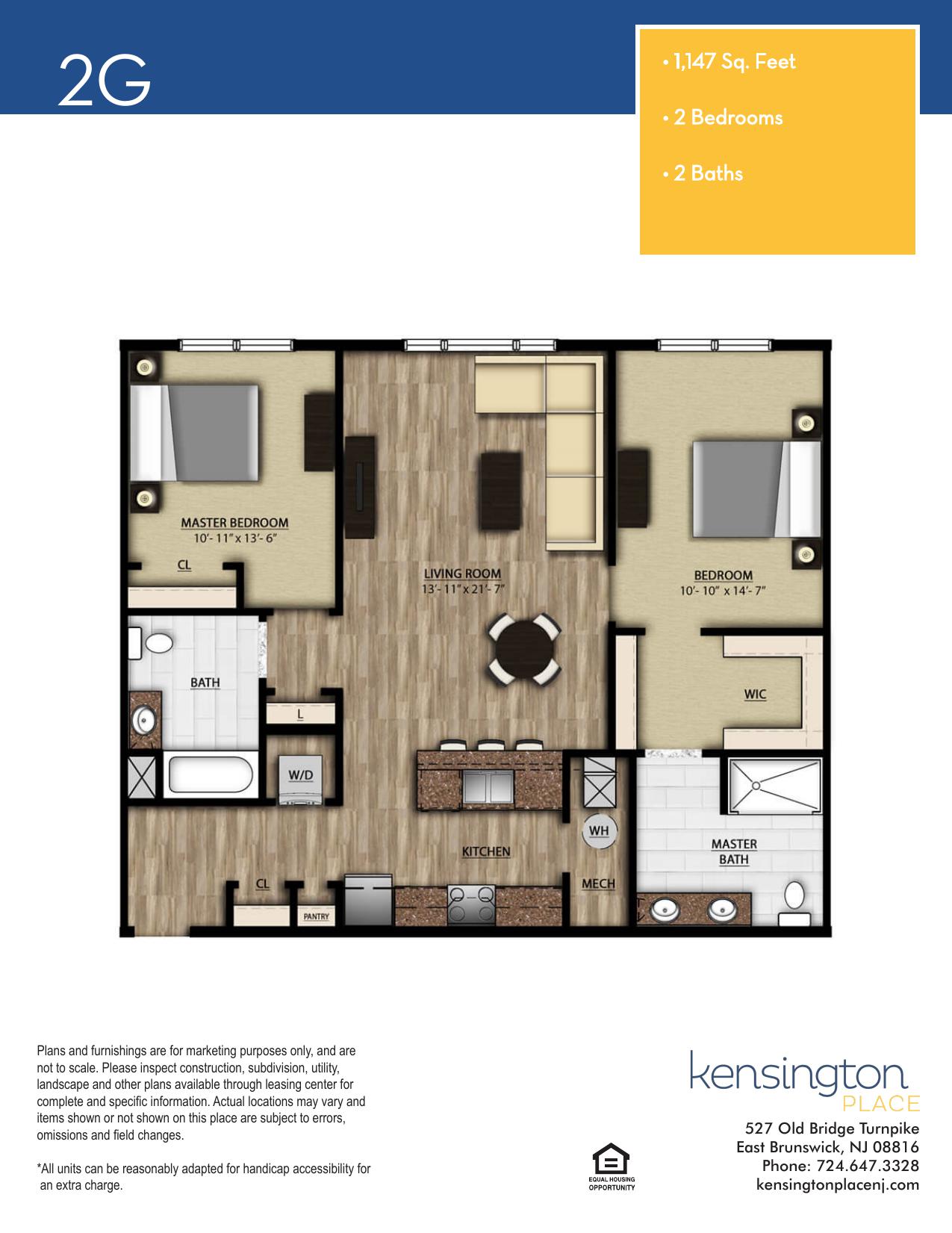 Kensington Place Apartment Floor Plan 2G