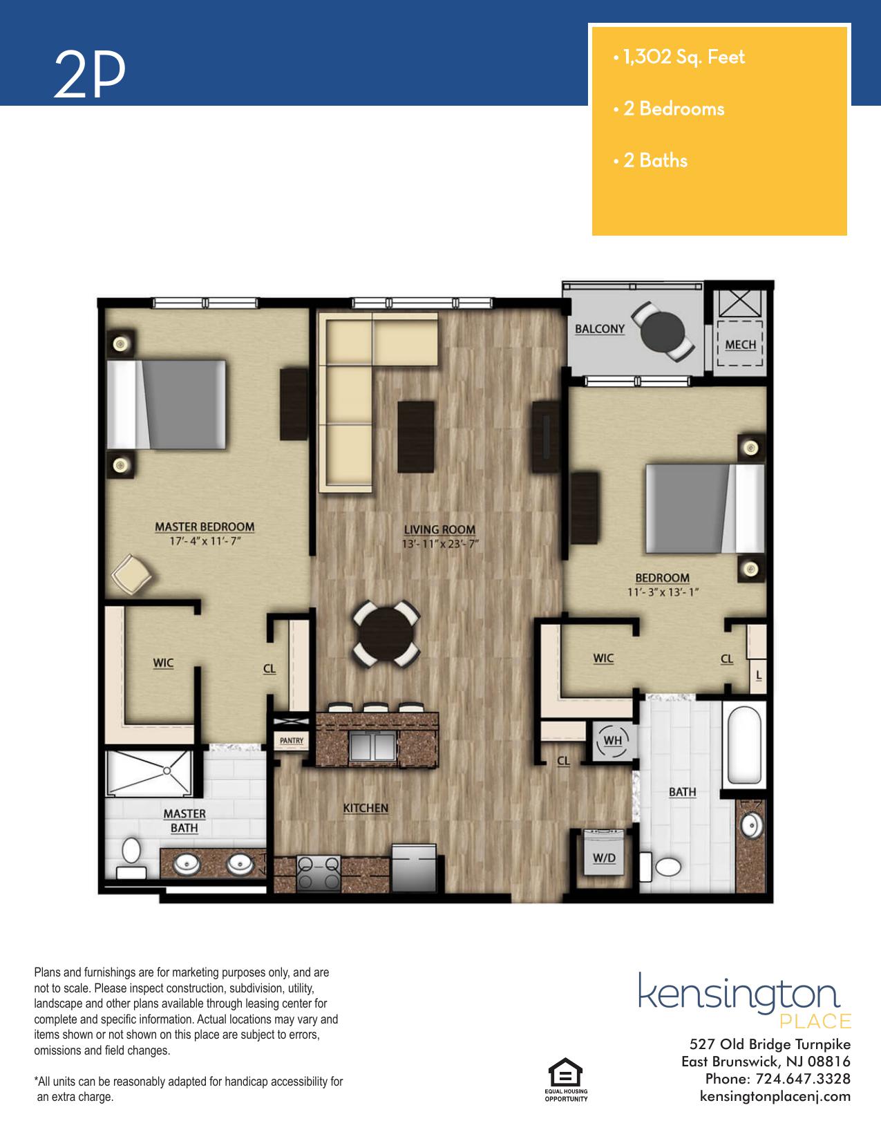 Kensington Place Apartment Floor Plan 2P