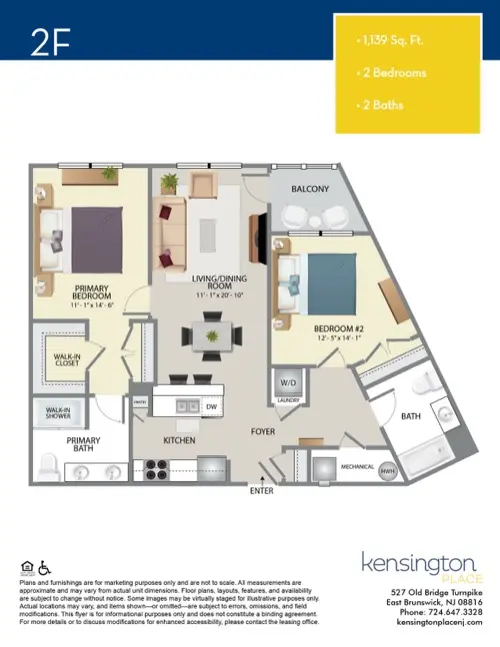 Kensington Place Apartment Floor Plan 2F